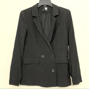 H&M Double Breasted Black Blazer Jacket